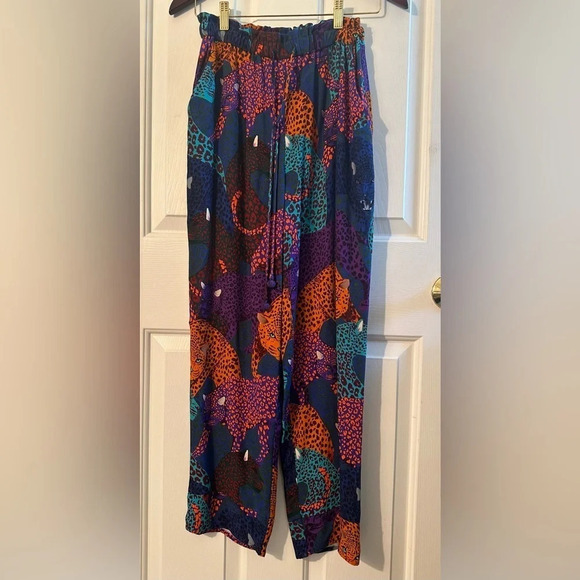 FARM RIO Anthropologie Sami Wildcat Trousers XS Elastic Waist Drawstring Baddie - Picture 4 of 16